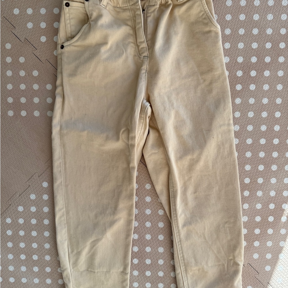 Bonpoint Cream/Tan Kids Jeans